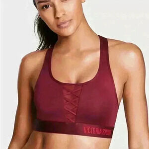 Victoria's Secret Sport Bra S P Racerback Burgundy  NWOT